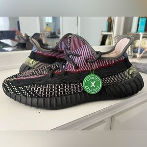 Yeezy x Adidas Multicolor Knit Fabric and Mesh 350-v2-Yecheil Sneakers Sz 12